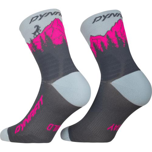 Preview: Dynafit Traverse Mid Socken - cinder pink glo