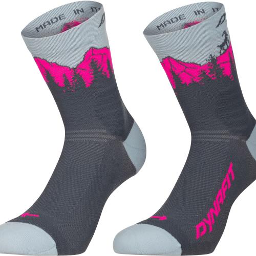 Preview: Dynafit Traverse Mid Socken - cinder pink glo