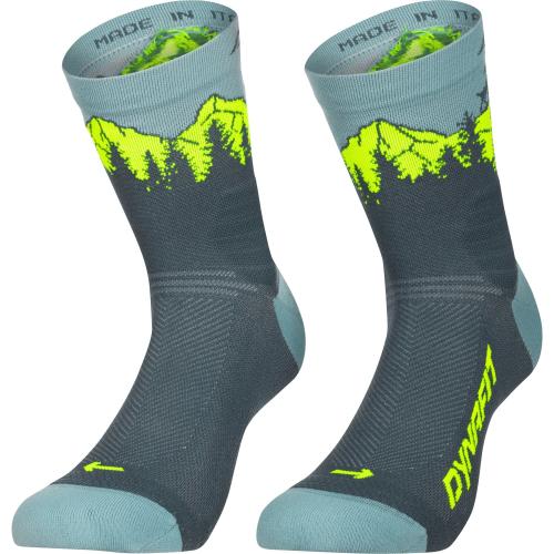 Preview: Dynafit Traverse Mid Socken - cinder ultra yellow