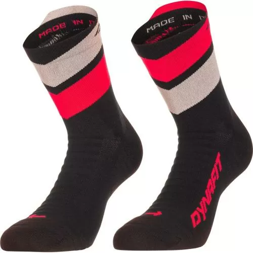 Dynafit Ultra Mid Socken - black out ultra coral