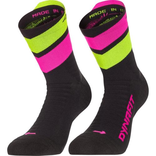 Preview: Dynafit Ultra Mid Socken - black out pink glo