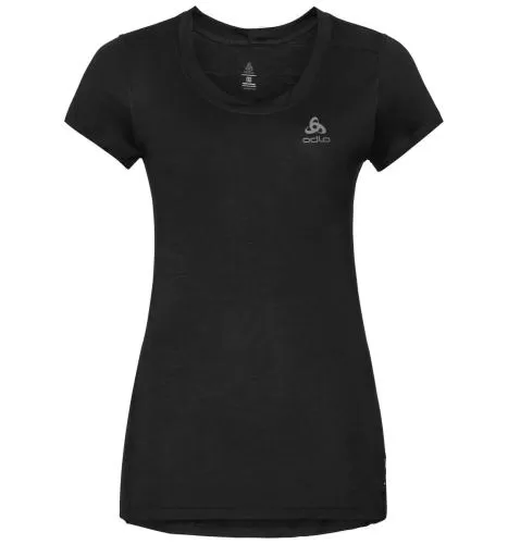 Odlo Women's NATURAL + LIGHT Short-Sleeve Base Layer Top - schwarz