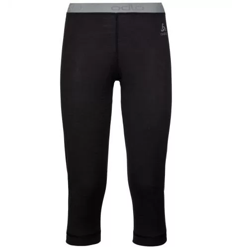 Odlo Women's NATURAL 100% MERINO WARM 3-4 Base Layer Pants - schwarz