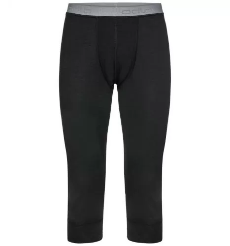 Odlo Men's NATURAL 100% MERINO WARM 3-4 Base Layer Pants - schwarz