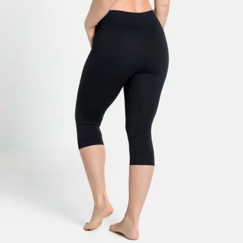 Odlo Women's PERFORMANCE WARM ECO Base Layer 3-4 Pants - schwarz