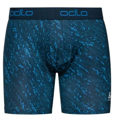 Odlo Active Everyday Eco Boxershorts mit Blackcomb-Print – Doppelpack - blue wing teal - black
