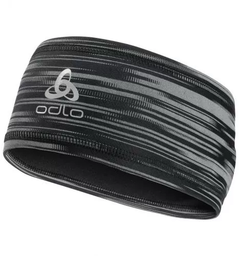 Odlo The Polyknit Light ECO Print headband - schwarz reflective