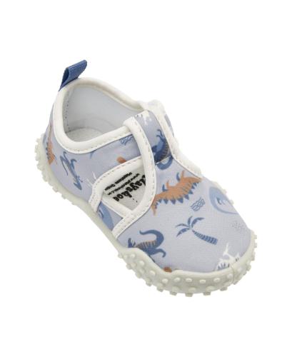 Preview: Playshoes Aqua Shoe Dino Allover - blue