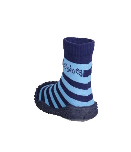 Preview: Playshoes Aqua-Socke Streifen - marine/hellblau