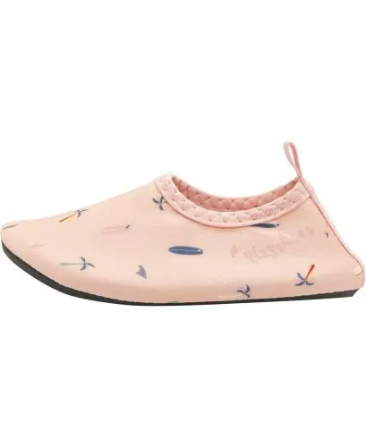 Playshoes Barfuß-Schuh Surfbrett Palmen - altrosa
