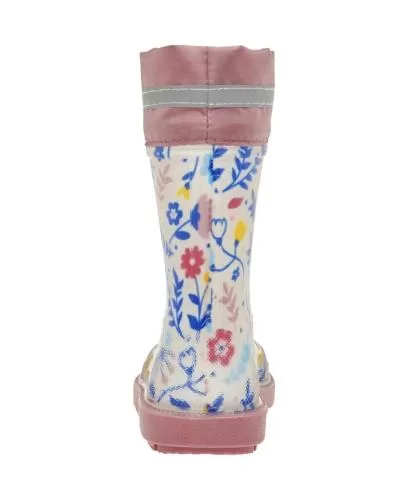 Playshoes Rain Boots Flowers - ecru