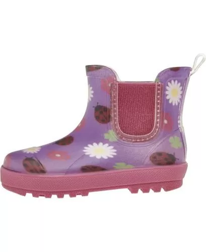 Playshoes Regenstiefel Halbschaft Marienkäfer - flieder