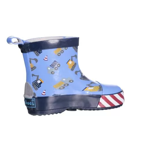 Playshoes Gummistiefel Halbschaft Baustelle - bleu
