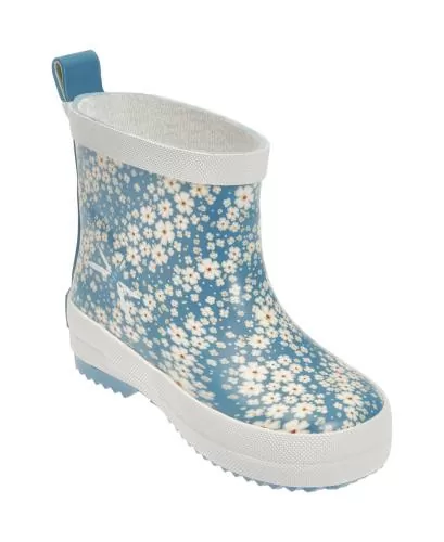 Playshoes Gummistiefel Halbschaft Blumen - petrol