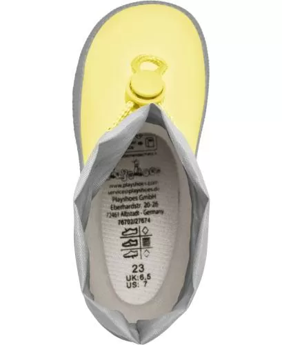 Playshoes Barfuß-Gummistiefel uni - gelb