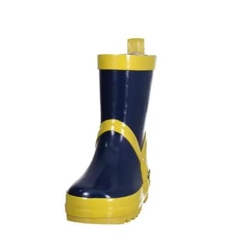 Playshoes Gummistiefel uni - marine/gelb
