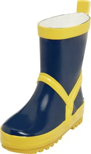 Playshoes Gummistiefel uni - marine/gelb