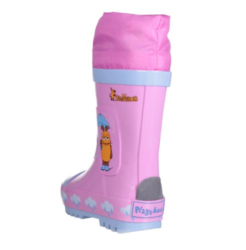 Preview: Playshoes Gummistiefel Maus & Elefant - rosa