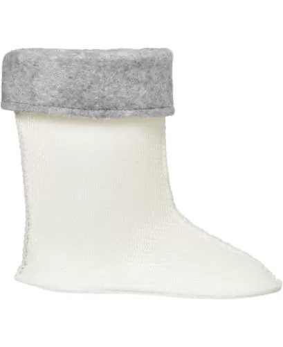 Playshoes Fleece Boot Sock - white