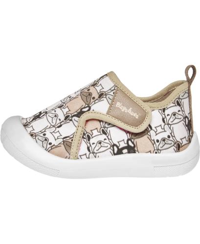 Preview: Playshoes Casual Shoe Dogs allover - brown