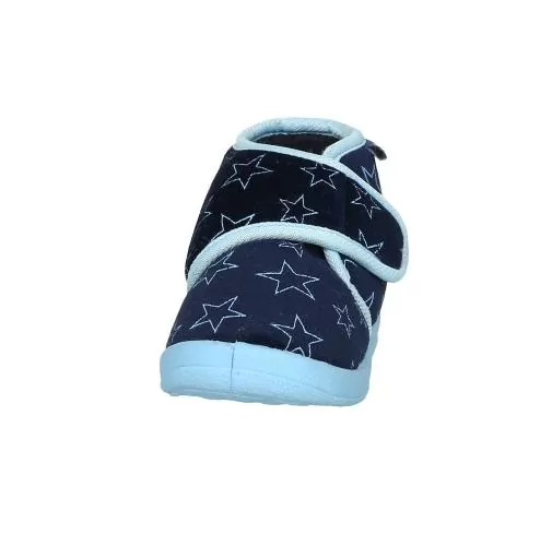Playshoes Hausschuh Pastell - marine