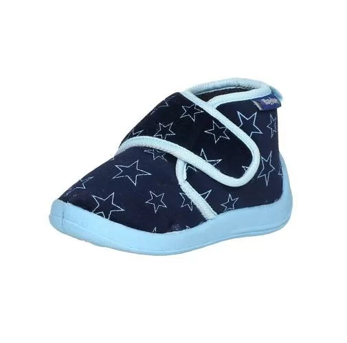 Playshoes Hausschuh Pastell - marine