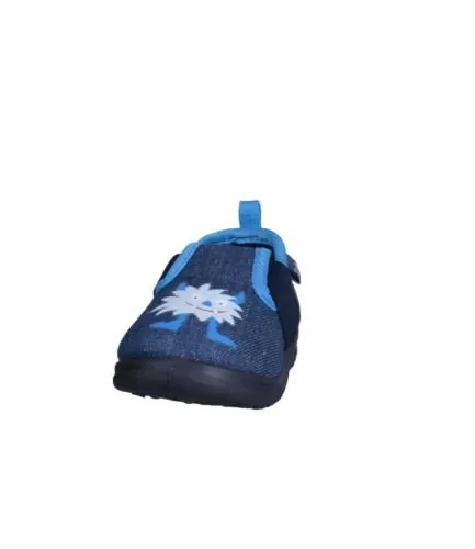 Playshoes Hausschuh Monster - jeansblau