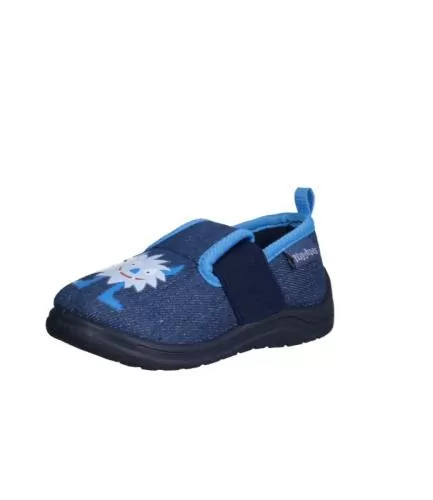 Playshoes Hausschuh Monster - jeansblau