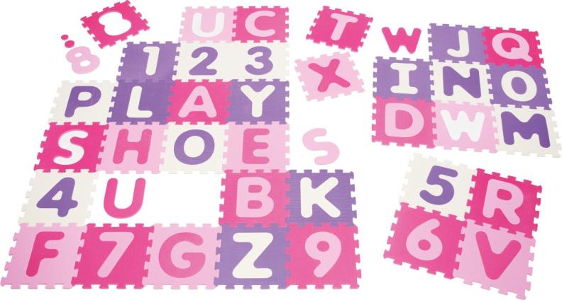 Preview: Playshoes EVA-Puzzlematten 36-teilig pastell