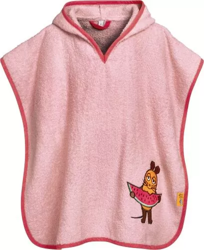 Playshoes Frottee-Poncho DIE MAUS Melone - rosa