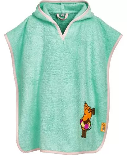 Playshoes Frottee-Poncho DIE MAUS Schwimmring - türkis