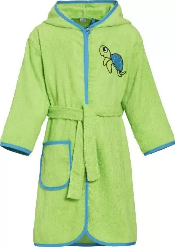 Playshoes Frottee-Bademantel Schildkröte - grün