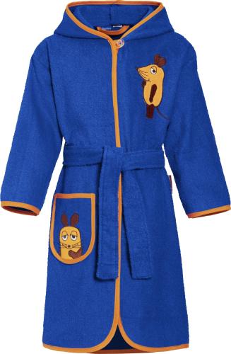 Preview: Playshoes Frottee-Bademantel DIE MAUS - marine