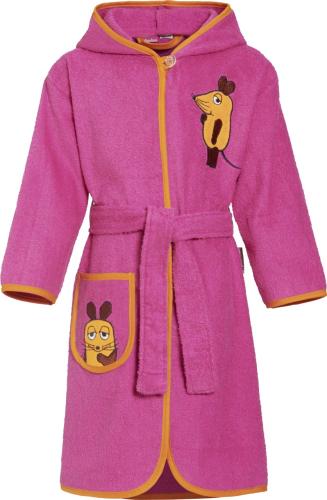 Preview: Playshoes Frottee-Bademantel DIE MAUS - pink