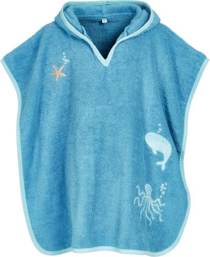 Preview: Playshoes Frottee-Poncho Meerestiere - türkis