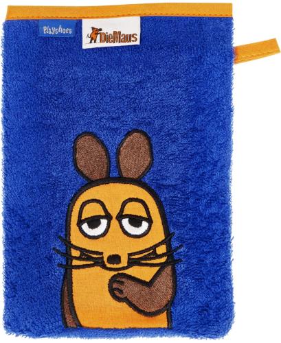 Preview: Playshoes Terry Wash Glove 'Die Maus' - navy
