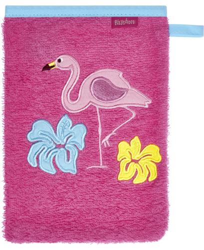 Preview: Playshoes Terry Wash Glove Flamingo - pink