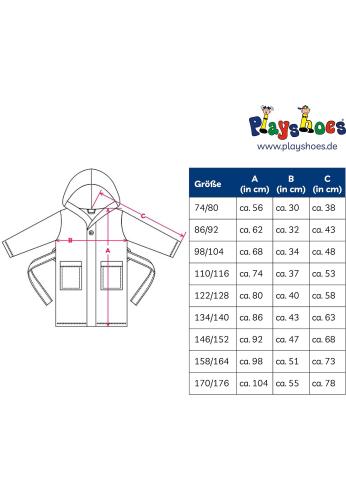 Preview: Playshoes Fleece-Bademantel Ringel maritim - marine/weiß