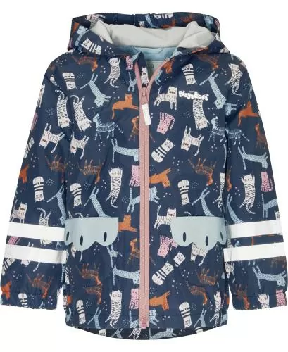 Playshoes Outdoor-Jacke Katzen allover - marine
