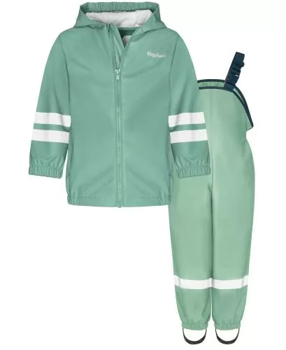 Playshoes Regen-Set Latzhose Basic - grün