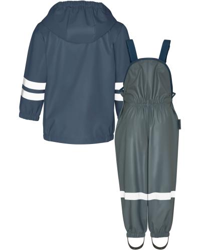 Preview: Playshoes Regen-Set Latzhose Basic - marine