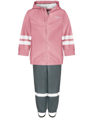 Preview: Playshoes Regen-Set Latzhose Basic - rosa