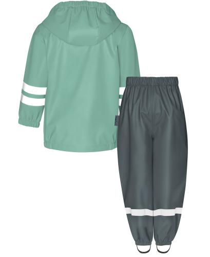 Preview: Playshoes Regen-Set Halbhose Basic - grün