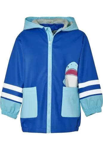Playshoes Regen-Mantel Hai - blau