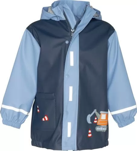 Playshoes Regen-Mantel Baustelle - bleu