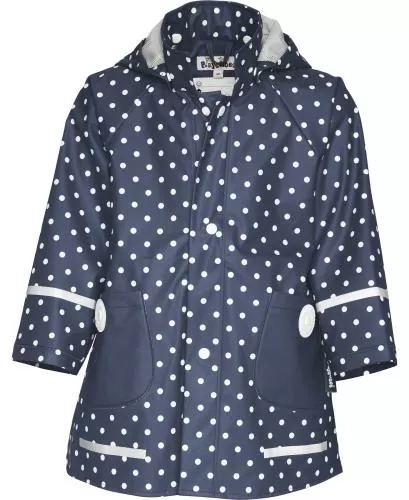 Playshoes Regen-Mantel Punkte - marine