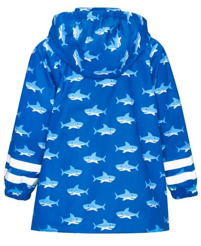 Preview: Playshoes Regen-Jacke Hai allover - blau