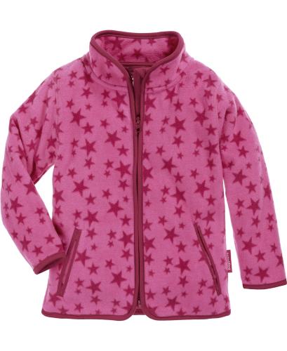 Preview: Playshoes Fleece Jacket Stars - pink