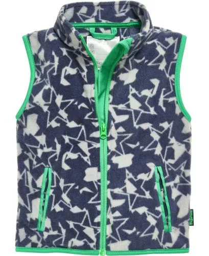 Playshoes Fleece-Weste Sterne-Camouflage - dunkelgrau