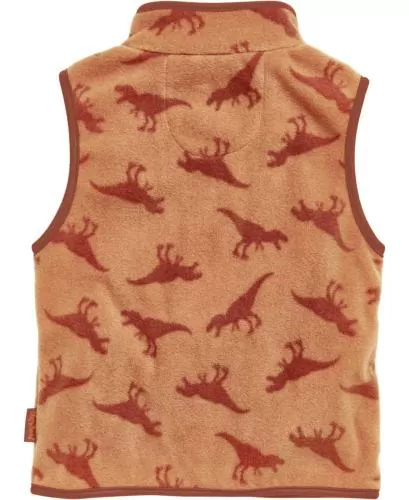 Playshoes Fleece-Weste Dinos - ocker